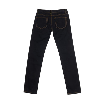 8 Jeans W32 Blue Contrast Stitching Zip Fly Skinny Fit