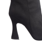 Knee High Boots Size 36 UK 3 US 6 Spool Heel Elasticated Inserts Pointed Toe gallery photo number 6