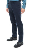 HACKETT Tailored Chino Trousers Size 36R Stretch Navy Blue Flat Front Zip Fly gallery photo number 5
