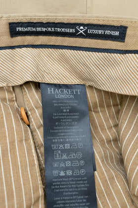 HACKETT Chino Trousers Size 28R Stretch Garment Dye Zip Fly Flat Front gallery photo number 10