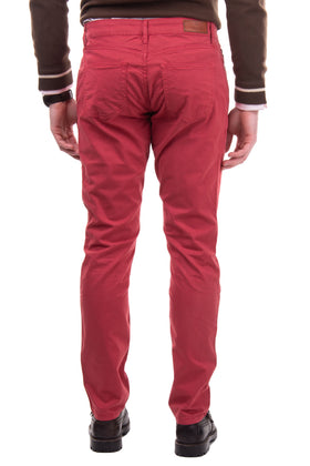HACKETT Twill Trousers W36R Stretch Garment - Dye Logo Patch Zip Fly gallery photo number 6