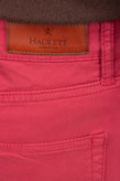 HACKETT Twill Trousers W36R Stretch Garment - Dye Logo Patch Zip Fly gallery photo number 7