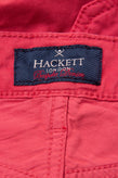 HACKETT Twill Trousers W36R Stretch Garment - Dye Logo Patch Zip Fly gallery photo number 8