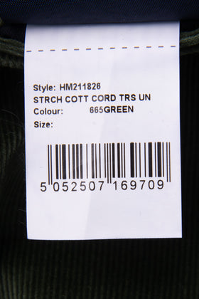 RRP €165 HACKETT Corduroy Chino Trousers Size 38 / 54 / XL Green Stretch Zip Fly gallery photo number 11