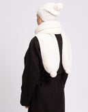 RRP €340 CHINTI & PARKER Merino Wool Scarf & Beanie Cap One Size Cable Knit gallery photo number 4