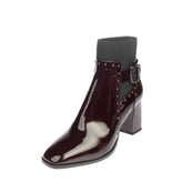 RRP €175 8 Leather Ankle Boots EU36 UK3 US6 Studded Patent Panel Made in Italy gallery photo number 2