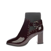 RRP €175 8 Leather Ankle Boots EU36 UK3 US6 Studded Patent Panel Made in Italy gallery photo number 4