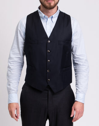 RRP €175 HACKETT Wool Waistcoat Size 42R / 52R / L Single-Breasted Y-Neck gallery photo number 4