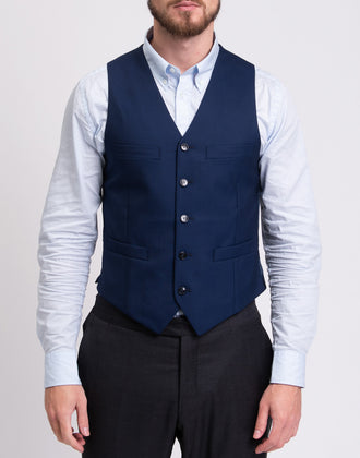 RRP €195 HACKETT Wool Waistcoat Size 42R / 52R / L Single Breasted Cinch Back gallery photo number 4
