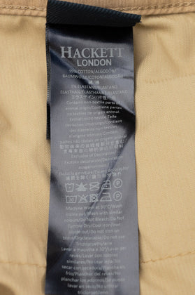 HACKETT Twill Trousers Size 34R Garment Dye Branded Button Logo Patch Stretch gallery photo number 9