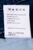 GEORGE J. LOVE Denim Skirt Size 27 Garment Dye Embroidered Flower Raw Hem gallery photo number 8