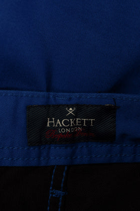 HACKETT Twill Trousers Size 36/R Stretch Garment Dye Logo Patch Zip Fly gallery photo number 8