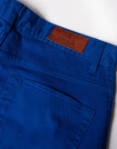 HACKETT Twill Trousers Size 32R Sea Blue Stretch Garment Dye Logo Zip Fly gallery photo number 9