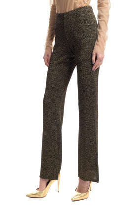 RRP €415 CHARLOTT Knitted Trousers Size S Lame Effect Flare Leg Made in Italy gallery photo number 3