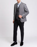 RRP €185 HACKETT Wool Waistcoat Size 40R 50R M Two Tone Houndstooth Satin gallery photo number 1