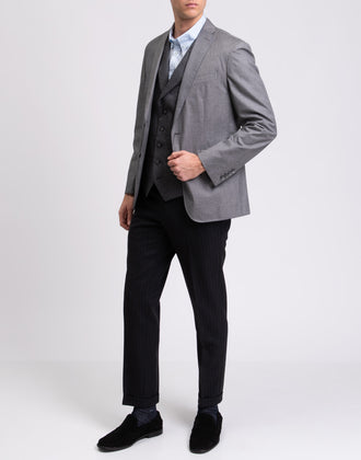 RRP €185 HACKETT Wool Waistcoat Size 40R 50R M Two Tone Houndstooth Satin gallery photo number 3
