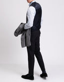 RRP €185 HACKETT Wool Waistcoat Size 40R 50R M Two Tone Houndstooth Satin gallery photo number 4