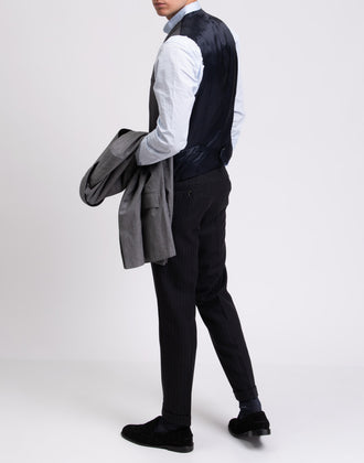 RRP €185 HACKETT Wool Waistcoat Size 40R 50R M Two Tone Houndstooth Satin gallery photo number 4