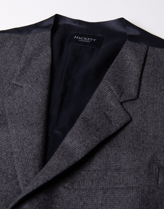 RRP €185 HACKETT Wool Waistcoat Size 40R 50R M Two Tone Houndstooth Satin gallery photo number 9