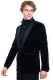 RRP €425 HACKETT Velour Tuxedo Blazer Jacket Size 38R 48R S Satin Shawl Collar gallery photo number 5
