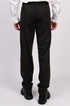 HACKETT Pleated Trousers Size -32L Stretch Washed Wool -Blend Zip Fly RRP €175 gallery photo number 5