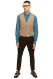 RRP €165 HACKETT Waistcoat Size 36R 46R XS Garment Dye Double Layer Cinch Back gallery photo number 2