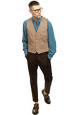 RRP €165 HACKETT Waistcoat Size 36R 46R XS Garment Dye Double Layer Cinch Back gallery photo number 1