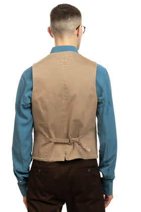 RRP €165 HACKETT Waistcoat Size 36R 46R XS Garment Dye Double Layer Cinch Back gallery photo number 5
