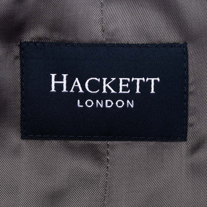 RRP €215 HACKETT Wool Waistcoat Size 38R 48R / S Windowpane Satin Back Y Neck gallery photo number 10