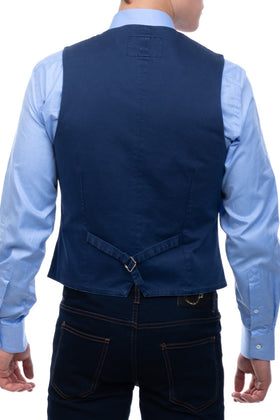 RRP €165 HACKETT Waistcoat Size 36R / 46R / XS Garment Dye Cinch Back Y-Neck gallery photo number 6