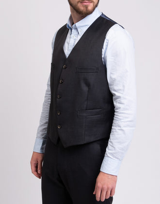 RRP €175 HACKETT Wool Waistcoat Size 38R / 48R / S Loro Piana Fabric Y Neck gallery photo number 4