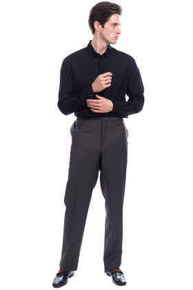 RRP €190 CERRUTI 1881 Wool Flat Front Trousers Size 52 / XL Unfinished Cuffs gallery photo number 1