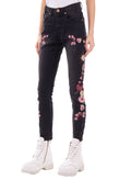 RRP €195 ONE X ONE TEASPOON Jeans Size 24 Embroidered Sides Garment Dye Slim Fit gallery photo number 3