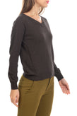 RRP €165 ALPHA STUDIO Jumper Size 40 S Angora Wool Blend Thin Long Sleeve V-Neck gallery photo number 3