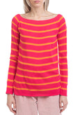 RRP €150 GOEN.J Jumper Size S Two Tone Thin Knit Striped Long Sleeve  Neck gallery photo number 5