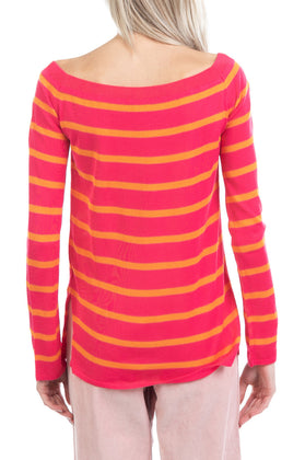 RRP €150 GOEN.J Jumper Size S Two Tone Thin Knit Striped Long Sleeve  Neck gallery photo number 3