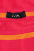 RRP €150 GOEN.J Jumper Size S Two Tone Thin Knit Striped Long Sleeve  Neck gallery photo number 6
