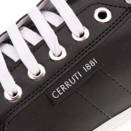 RRP €220 CERRUTI 1881 Leather Sneakers Size 40 UK 6.5 US 7 Low Top Lace Up Logo gallery photo number 7