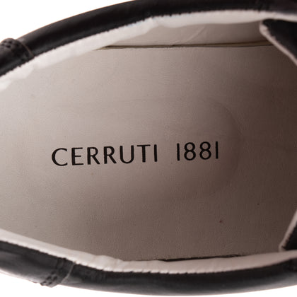 RRP €220 CERRUTI 1881 Leather Sneakers Size 40 UK 6.5 US 7 Low Top Lace Up Logo gallery photo number 8