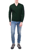 RRP€215 CERRUTI 1881 Jumper Size 2XL Wool Blend Thin Knit Contrast Colour Insert gallery photo number 1