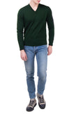 RRP€215 CERRUTI 1881 Jumper Size 2XL Wool Blend Thin Knit Contrast Colour Insert gallery photo number 2