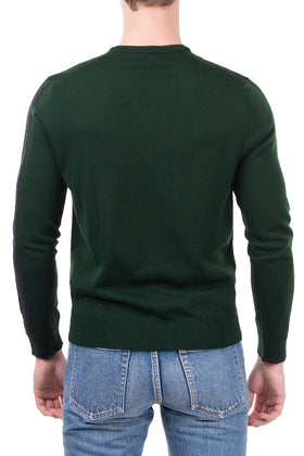 RRP€215 CERRUTI 1881 Jumper Size 2XL Wool Blend Thin Knit Contrast Colour Insert gallery photo number 3