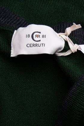 RRP€215 CERRUTI 1881 Jumper Size 2XL Wool Blend Thin Knit Contrast Colour Insert gallery photo number 5