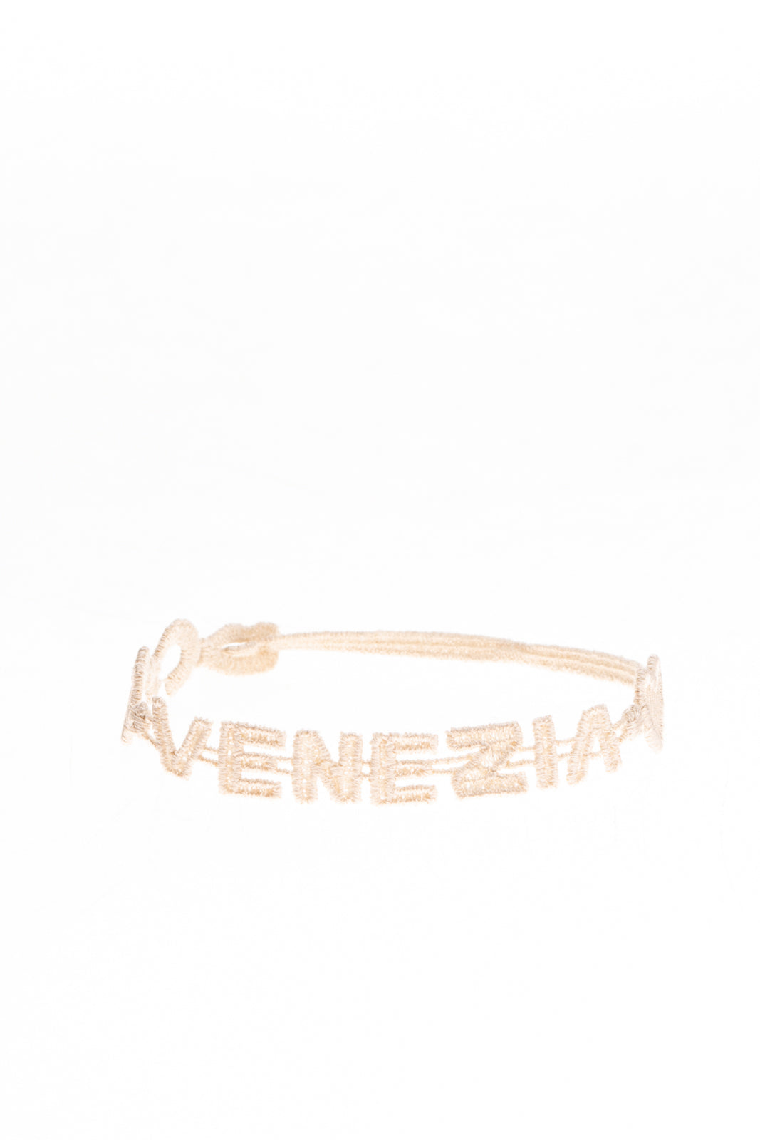 CRUCIANI Slide Bracelet Embroidered 'LOVE VENEZIA' Made in Italy gallery main photo