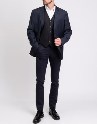 RRP €150 HACKETT Wool Waistcoat Size 40R / 50R / M Fully Lined Satin Cinch Back gallery photo number 1
