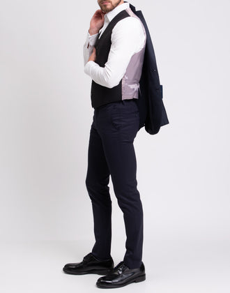 RRP €150 HACKETT Wool Waistcoat Size 40R / 50R / M Fully Lined Satin Cinch Back gallery photo number 3