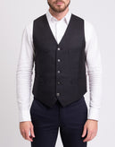 RRP €150 HACKETT Wool Waistcoat Size 40R / 50R / M Fully Lined Satin Cinch Back gallery photo number 4