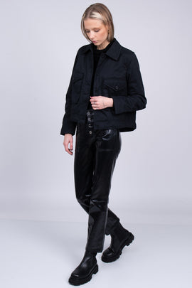 RRP €205 8 Blouson Jacket Size S Garment Dye Inverted Pleat Back Full Button