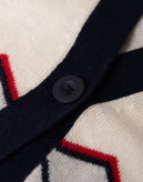 8 Cardigan Size M Wool Blend Melange Effect Y-Neck gallery photo number 7