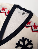 8 Cardigan Size M Wool Blend Melange Effect Y-Neck gallery photo number 8